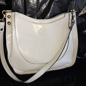 Patricia nash ivory leather handbag